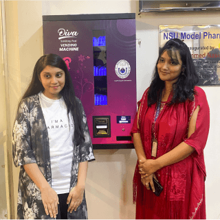 North South University Pharmaceutical Club installed a Diva Sanitary Pad Vending Machine